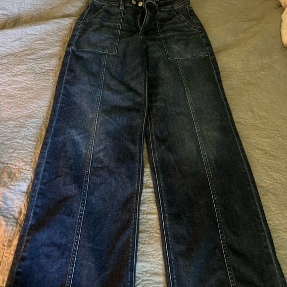 American eagle wide leg jeans, size 0 short - Picture 3 of 9